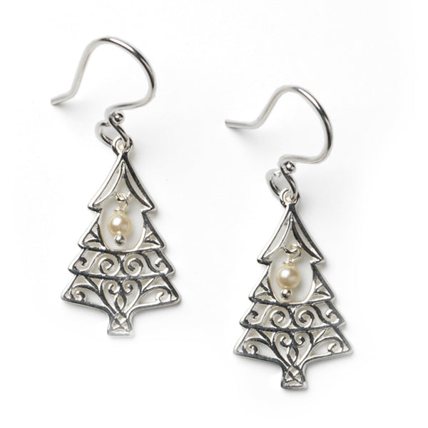 Southern Gates® Christmas Tree Pearl Earrings