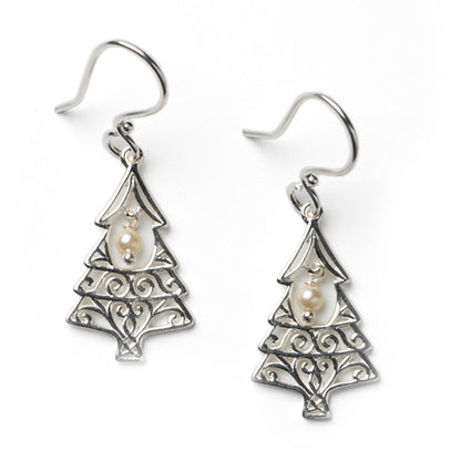 Southern Gates® Christmas Tree Pearl Earrings