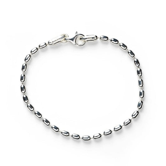 Sterling Silver 3mm Ricebead Bracelet