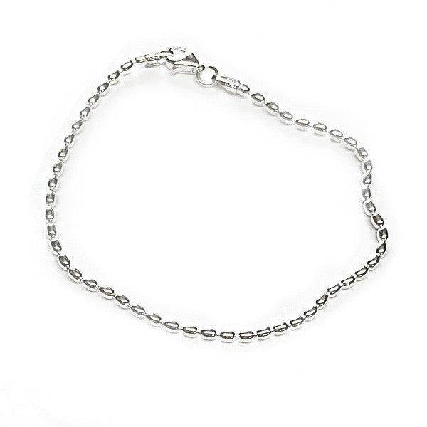 Sterling Silver 1.8mm Ricebead Bracelet