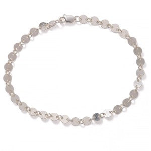 Sterling Silver 1mm Flat Round Bracelet